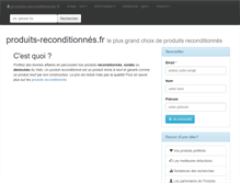 Tablet Screenshot of produits-reconditionnes.fr